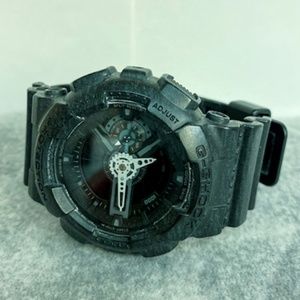 Black Casio G Shock Heathered Analog Digital Black Mens Watch